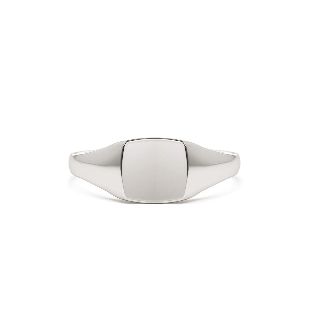 14k Gold Square Signet Ring - view 3