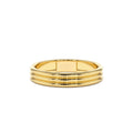 14k 3.5MM Multi Lined Gold Wedding Ring by Orlina Fine