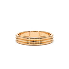 14k 3.5MM Multi Lined Gold Wedding Ring - view 2