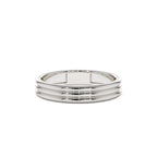 14k 3.5MM Multi Lined Gold Wedding Ring - view 3