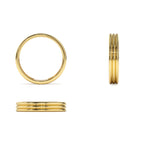 14k 3.5MM Multi Lined Gold Wedding Ring - view 5