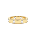 14k Asscher Cut Full Eternity Flush Setting Diamond Band by Orlina Fine