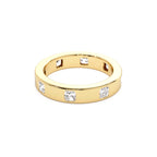 14k Asscher Cut Full Eternity Flush Setting Diamond Band - view 4