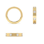 14k Asscher Cut Full Eternity Flush Setting Diamond Band - view 5