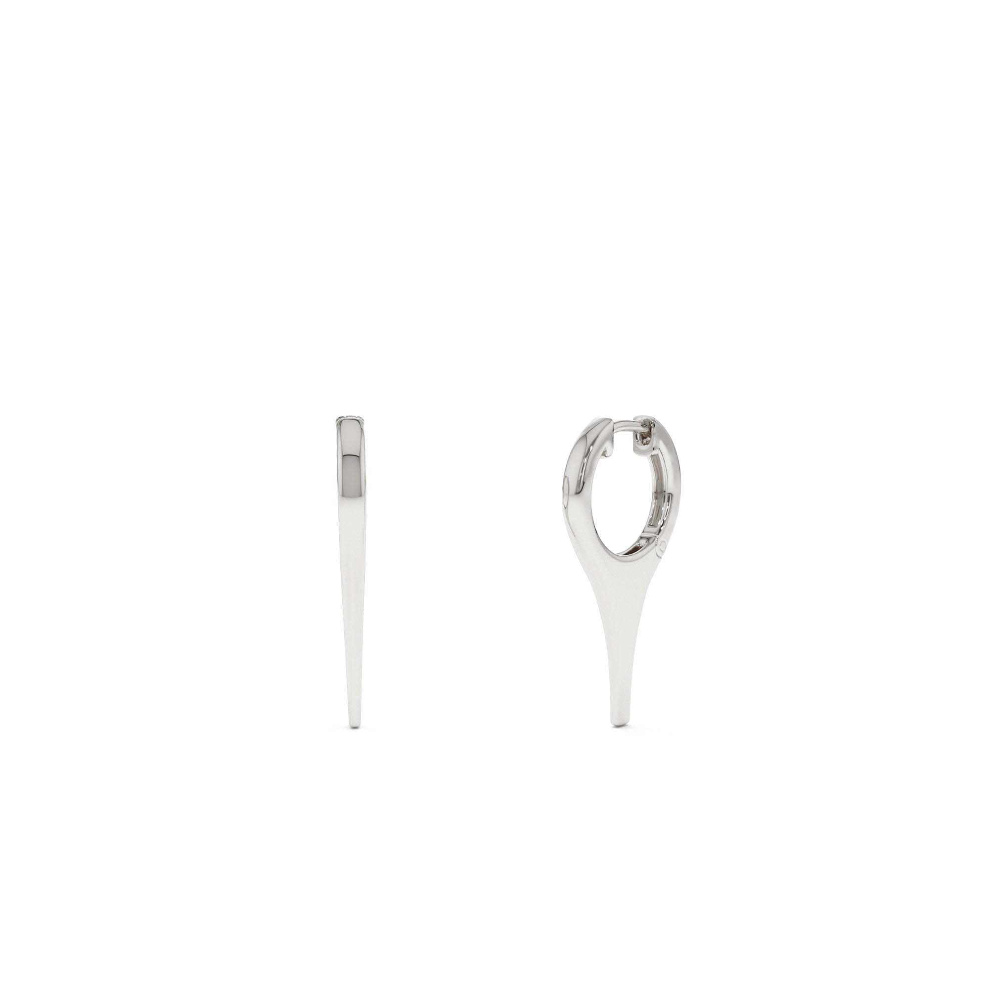 14K Solid Gold Mini Dagger Earrings - view 3