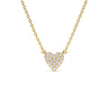 14k Gold Mini Heart Diamond Necklace by Orlina Fine