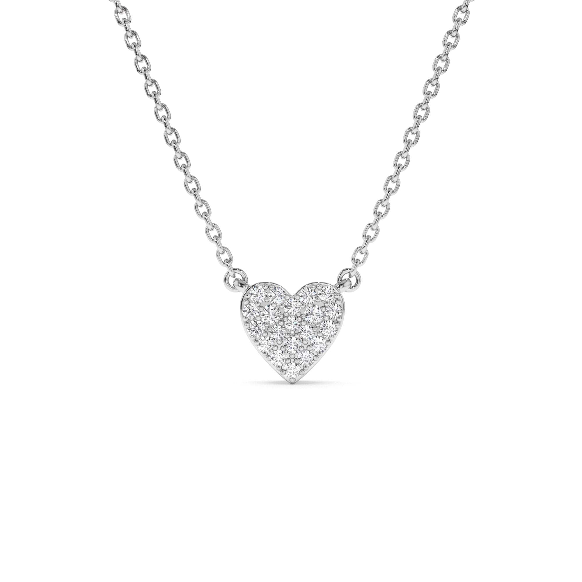 14k Gold Mini Heart Diamond Necklace - view 3