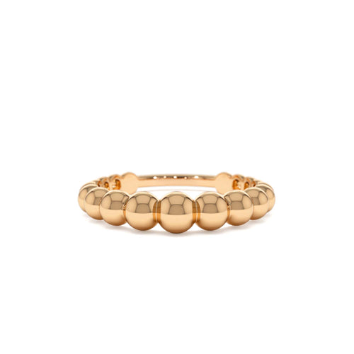 14k 4MM Beaded Graduating Ring - view 2