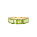 14k Emerald Cut Peridot Nine Stone Ring 2.35ctw by Orlina Fine