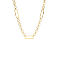 14K Gold Rolo Paperclip Chain Necklace by Orlina Fine