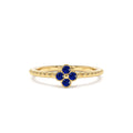 14K Sapphire Clover Ring by Orlina Fine