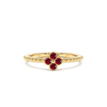 14K Ruby Clover Ring by Orlina Fine