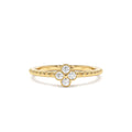14K Diamond Clover Ring by Orlina Fine
