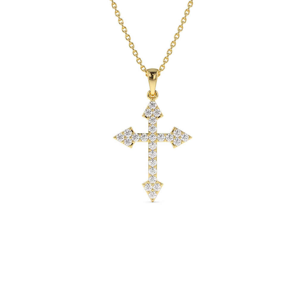 14K Diamond Cross Charm 0.45 CTW by Orlina Fine