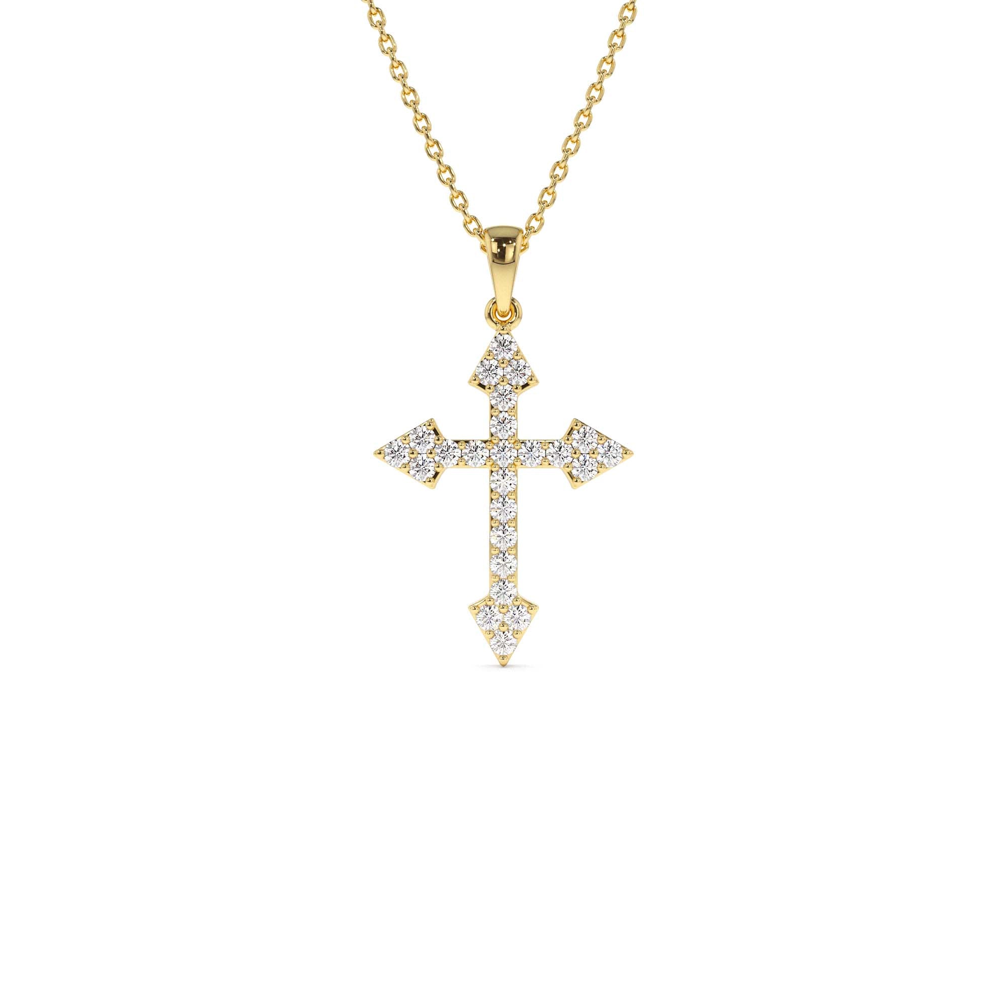 14K Diamond Cross Charm 0.45 CTW by Orlina Fine