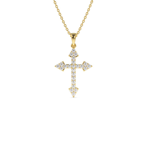 14K Diamond Cross Charm 0.45 CTW by Orlina Fine