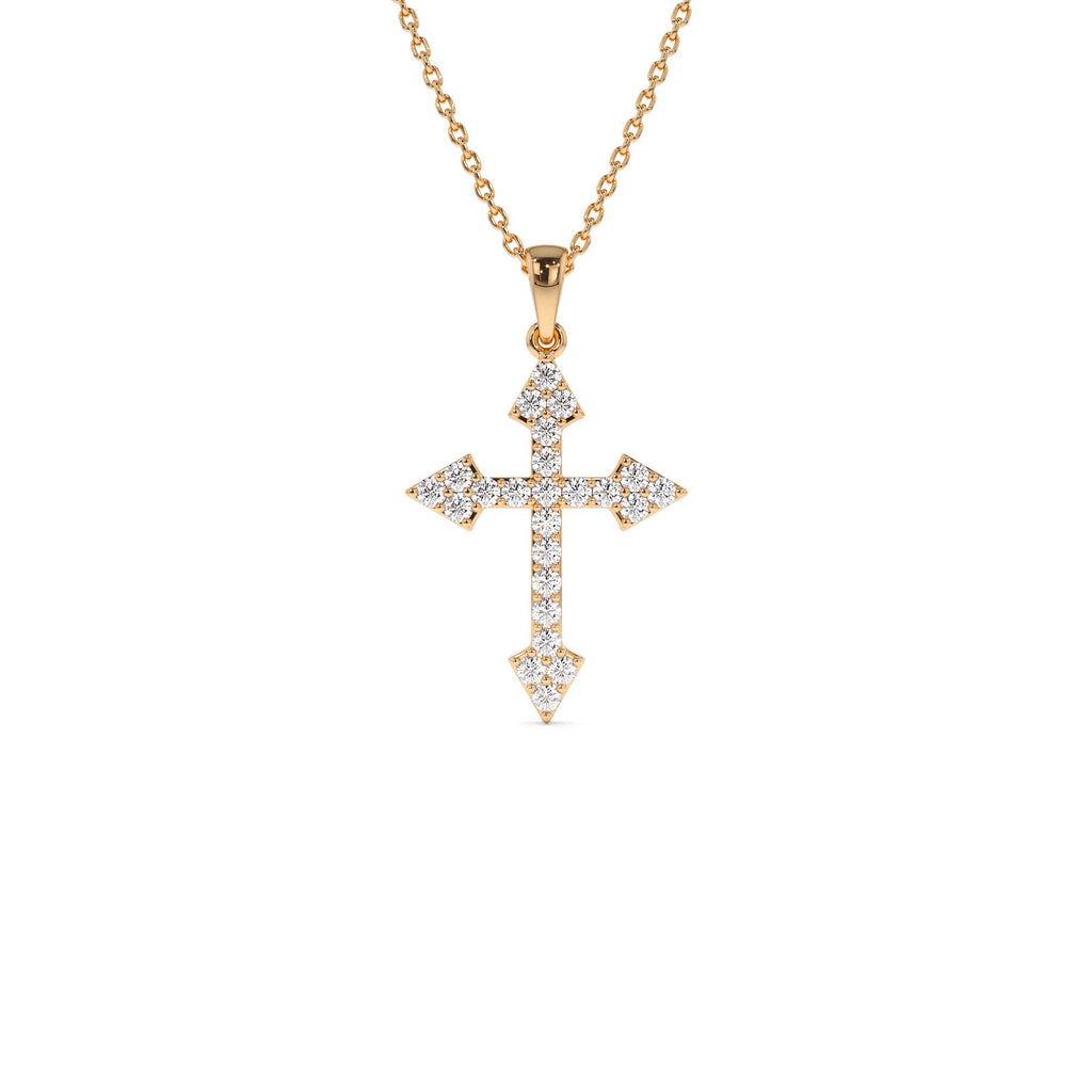 14K Diamond Cross Charm 0.45 CTW - view 2
