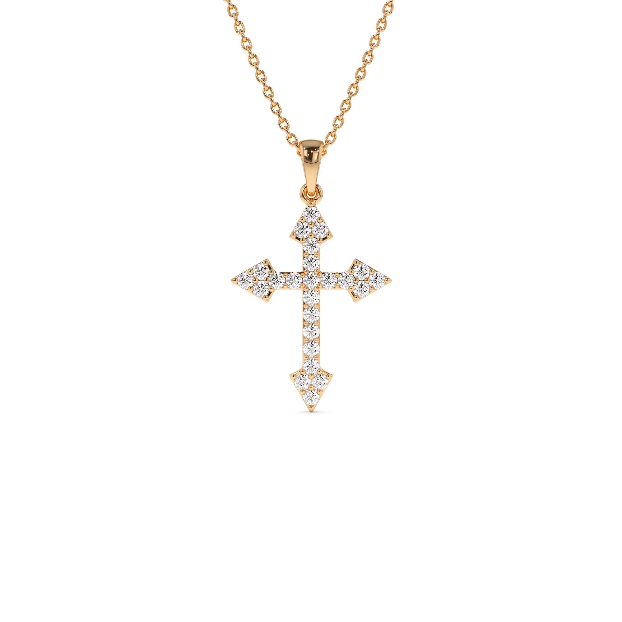 14K Diamond Cross Charm 0.45 CTW - view 2