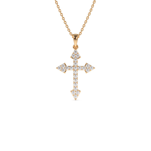 14K Diamond Cross Charm 0.45 CTW - view 2