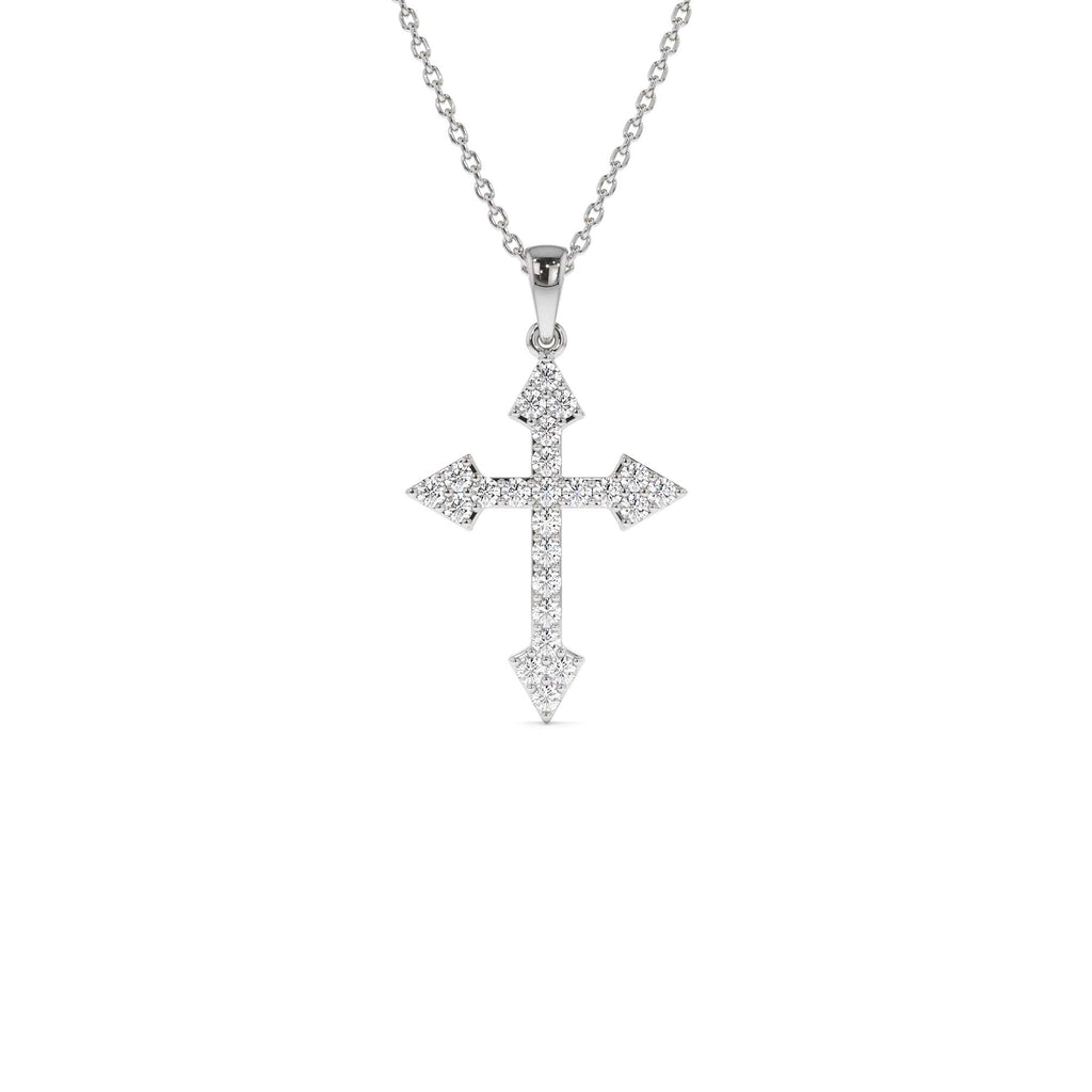 14K Diamond Cross Charm 0.45 CTW - view 3