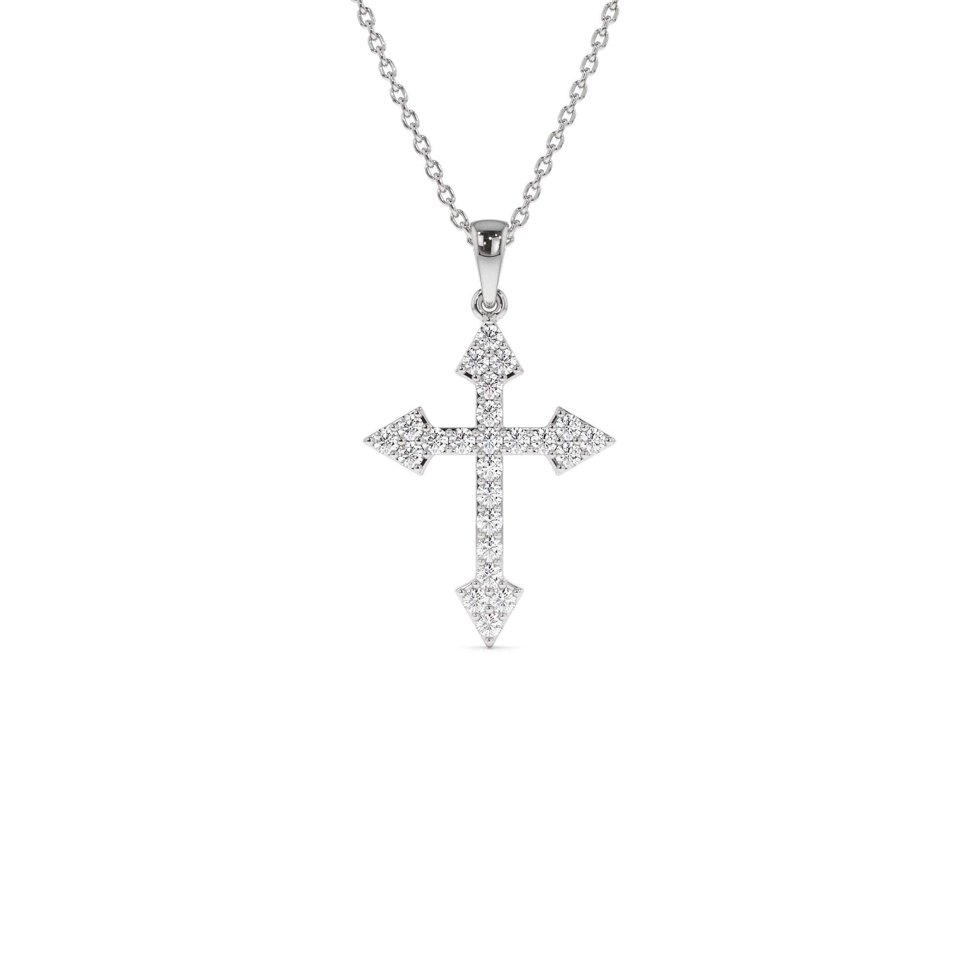 14K Diamond Cross Charm 0.45 CTW - view 3