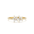 14K Marquise Shaped Diamond Flower Design Statement Ring by Orlina Fine