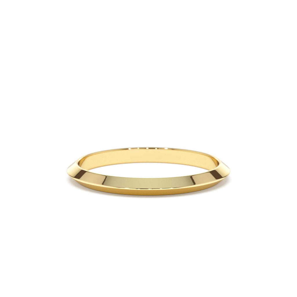 14K 2MM Knife Edge Wedding Band by Orlina Fine
