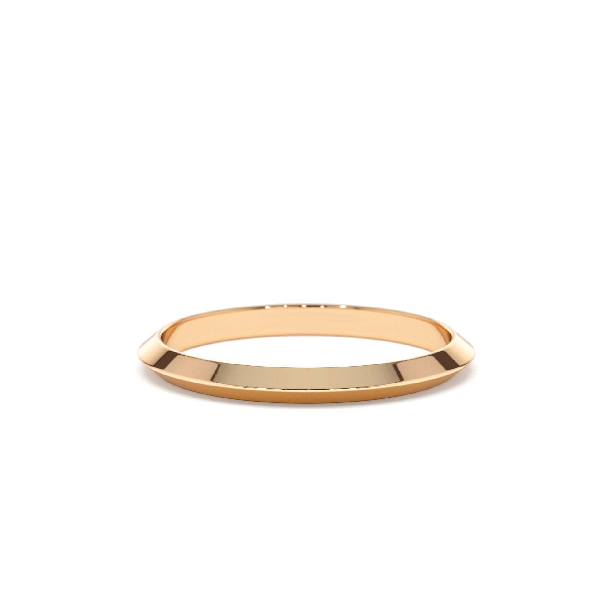 14K 2MM Knife Edge Wedding Band - view 2