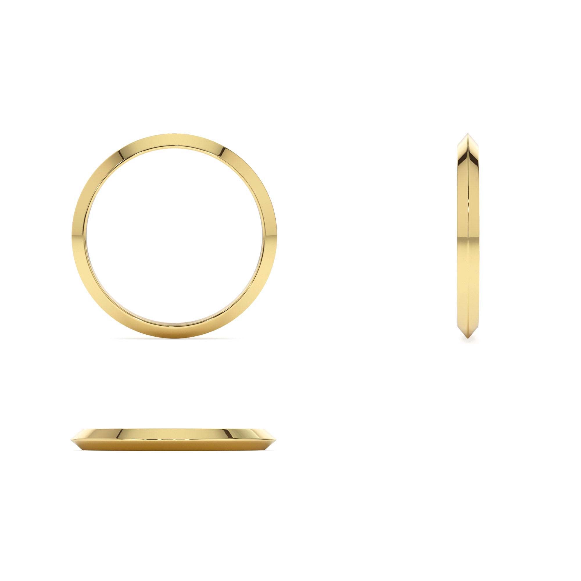 14K 2MM Knife Edge Wedding Band - view 5