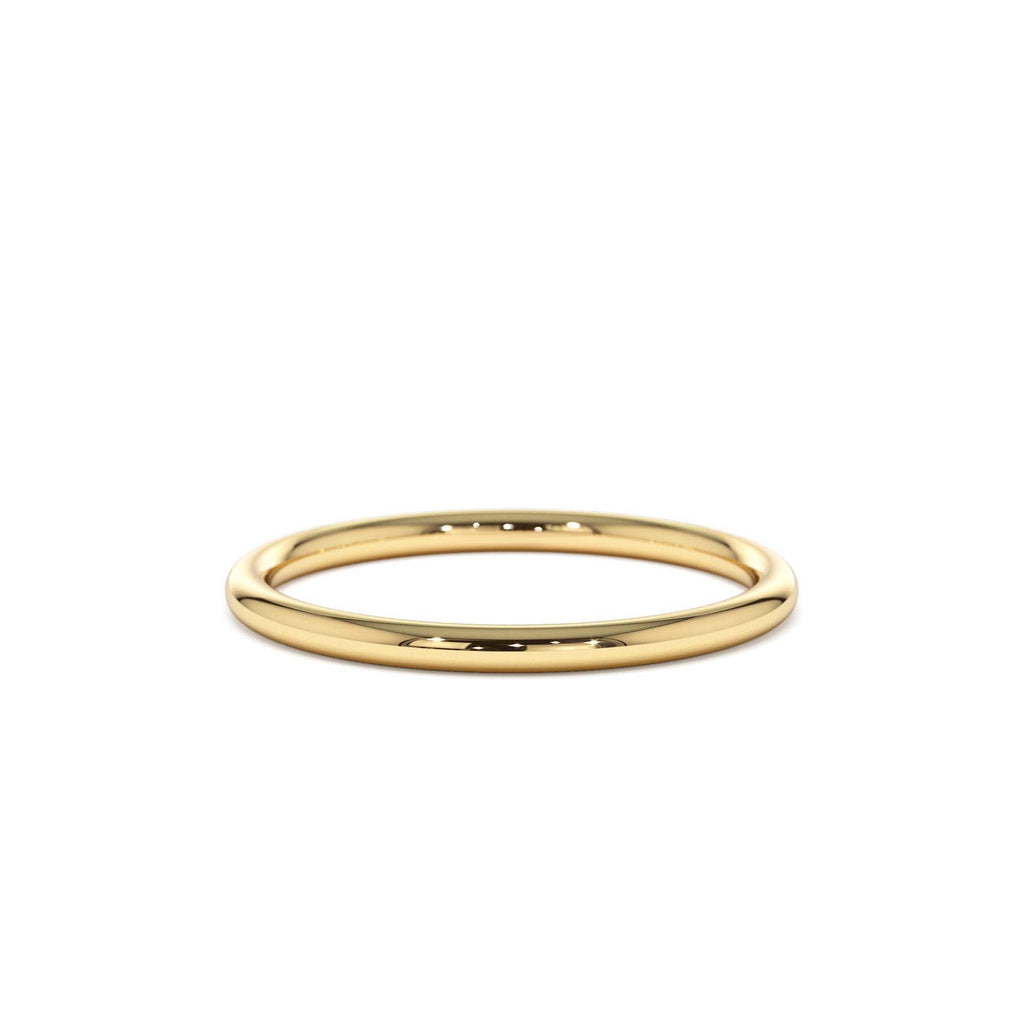 14K Solid Gold 1.5 MM Wedding Band by Orlina Fine