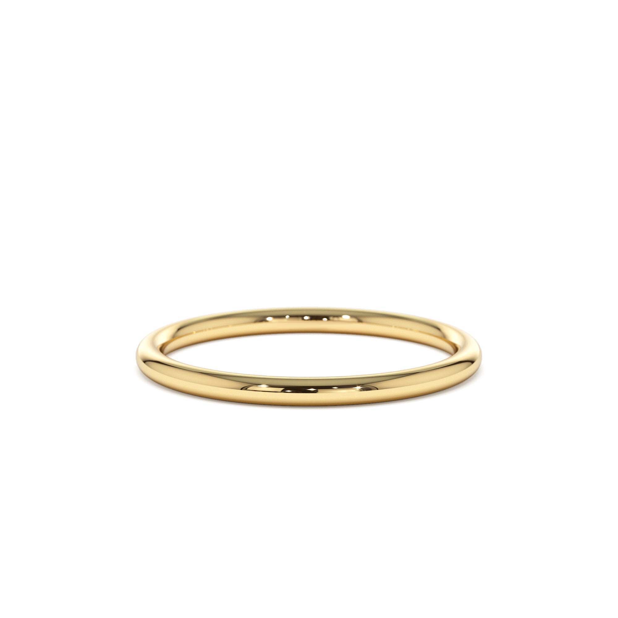 14K Solid Gold 1.5 MM Wedding Band by Orlina Fine