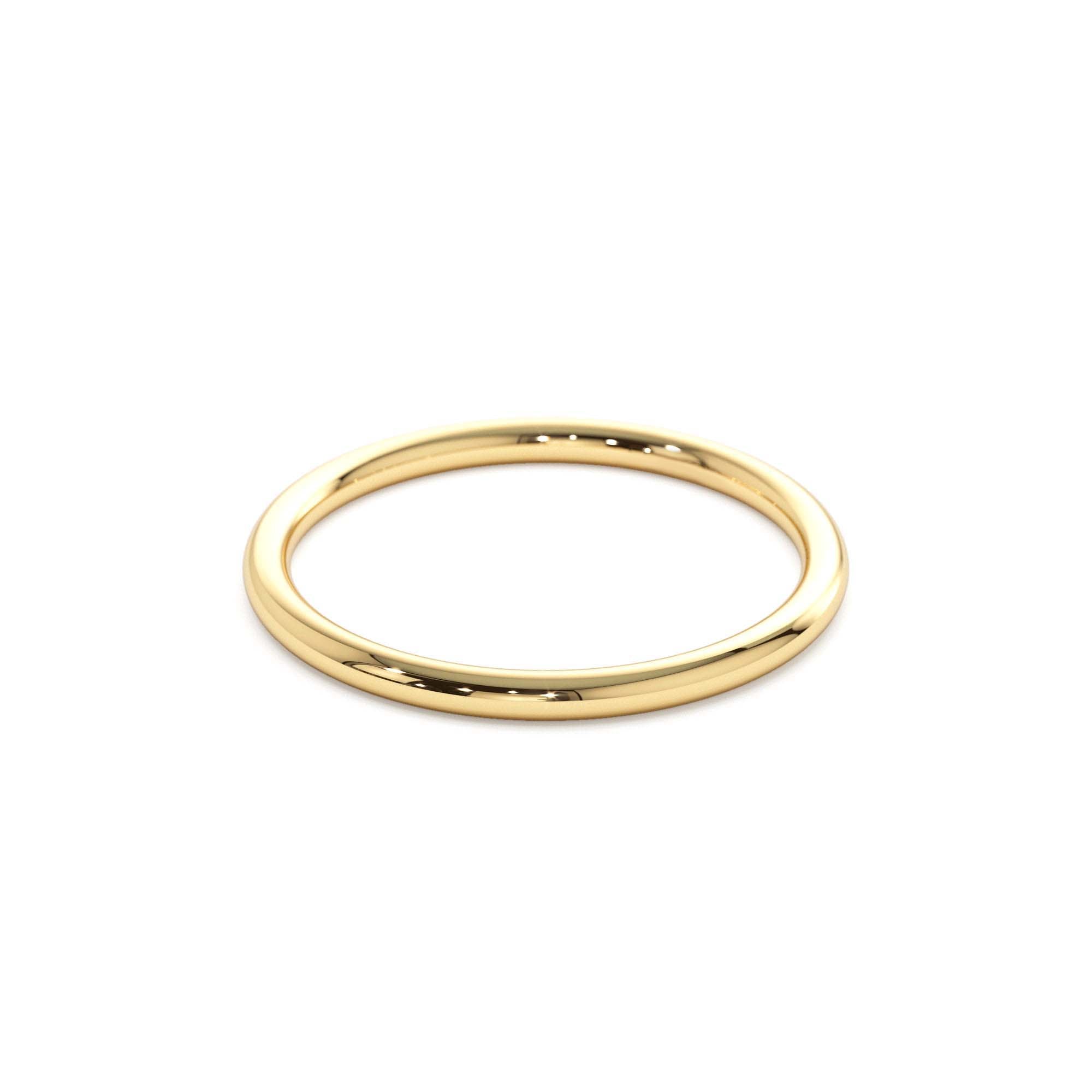 14K Solid Gold 1.5 MM Wedding Band - view 4
