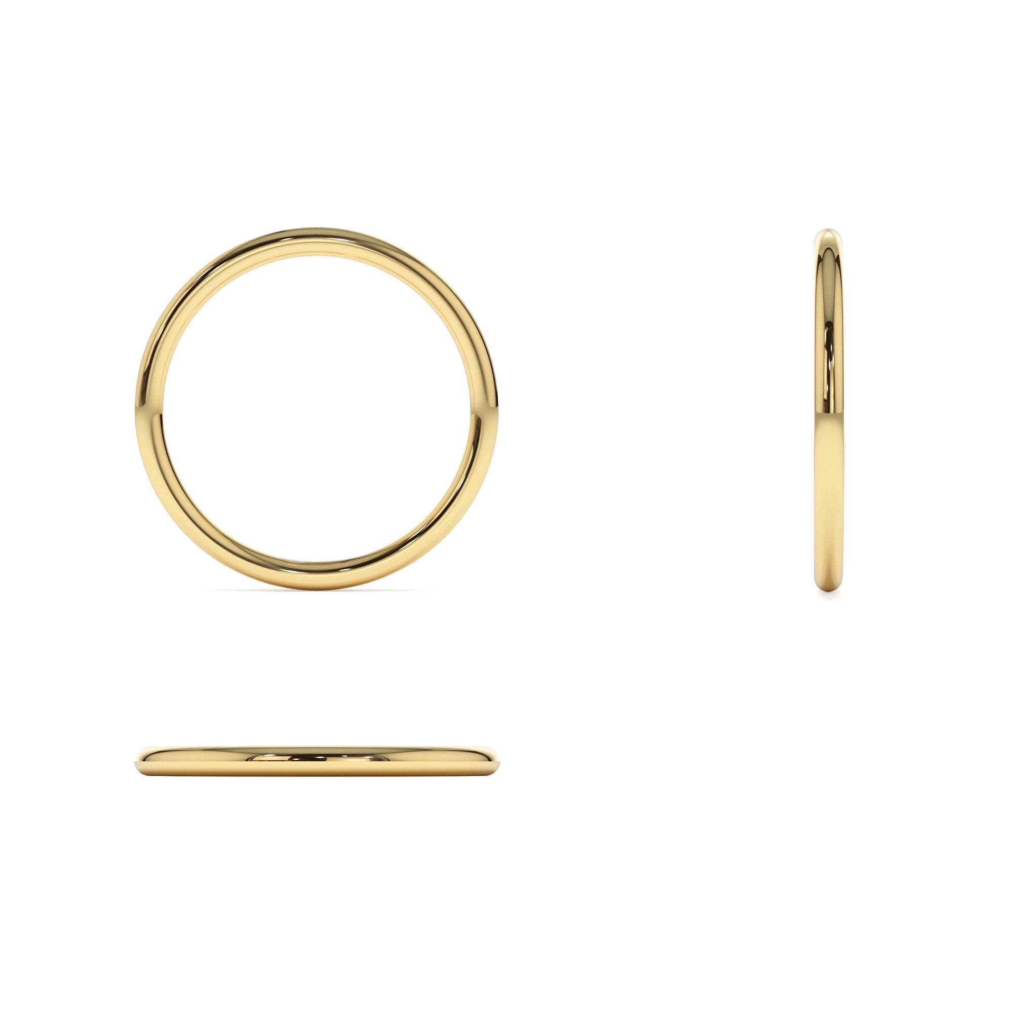 14K Solid Gold 1.5 MM Wedding Band - view 5
