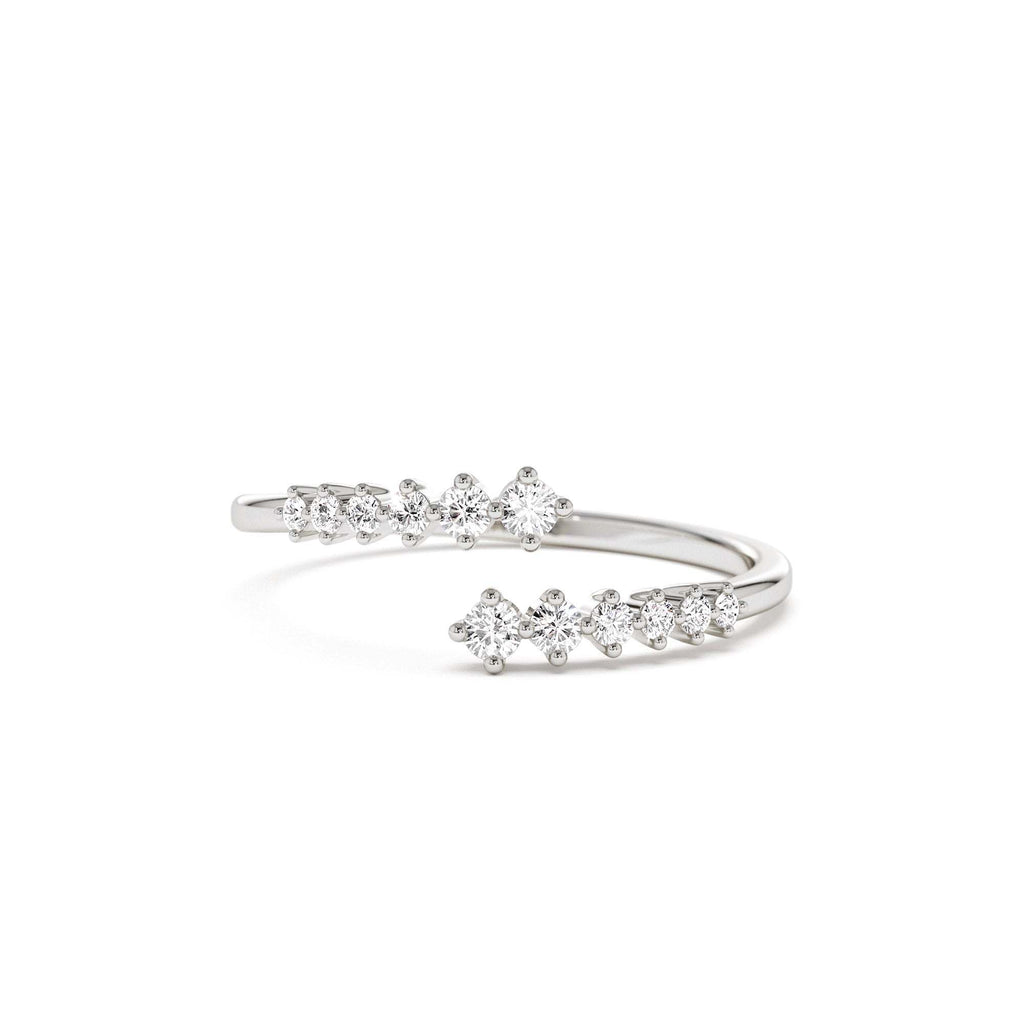 14K Gold Wrapped Diamond Ring - view 3