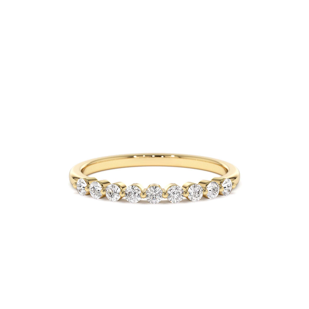 14K Single Shared Prong Diamond Wedding Ring 0.30 CTW by Orlina Fine