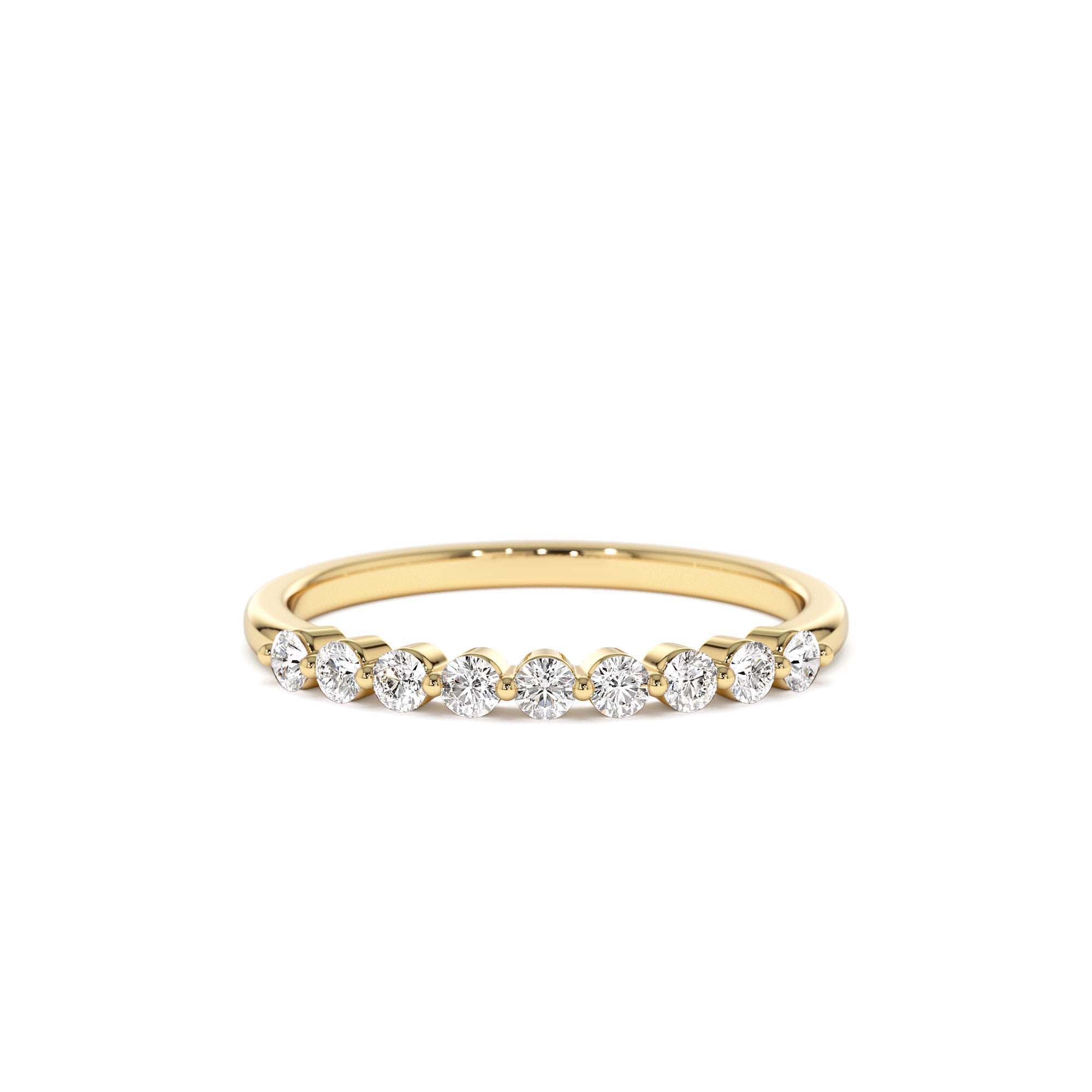 14K Single Shared Prong Diamond Wedding Ring 0.30 CTW by Orlina Fine