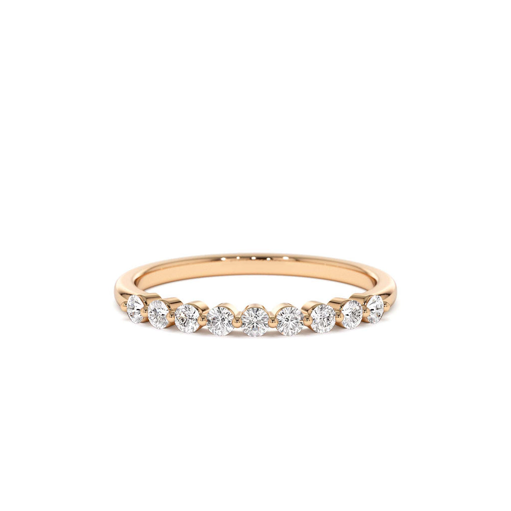 14K Single Shared Prong Diamond Wedding Ring 0.30 CTW - view 2