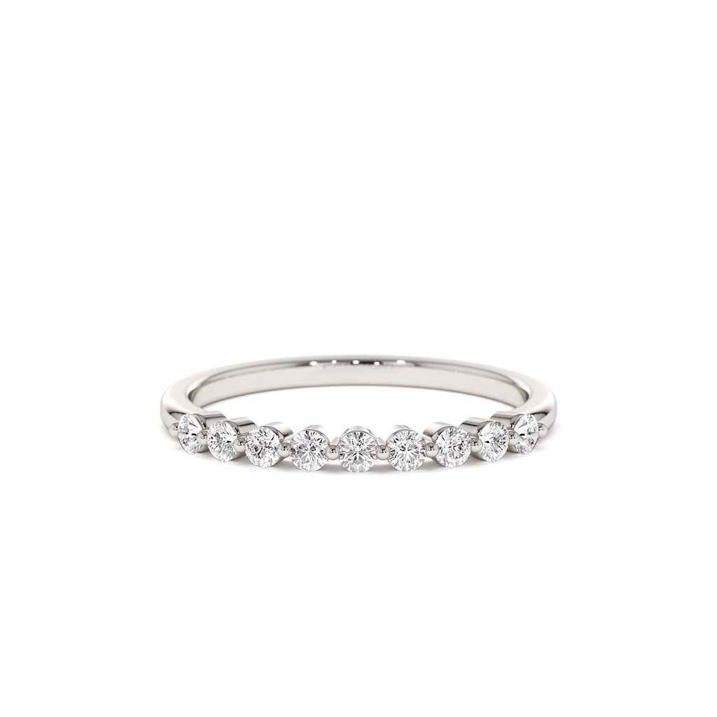 14K Single Shared Prong Diamond Wedding Ring 0.30 CTW - view 3