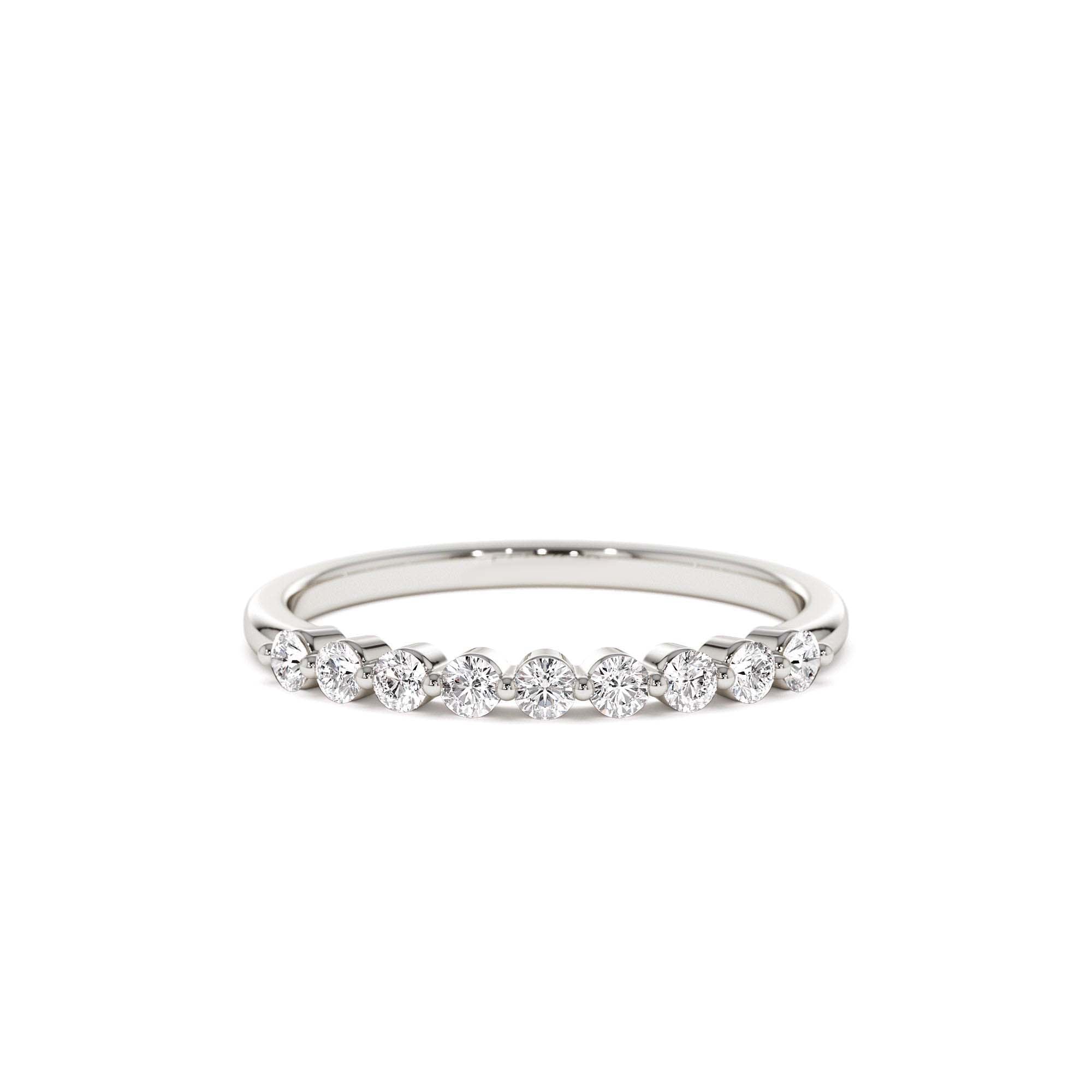 14K Single Shared Prong Diamond Wedding Ring 0.30 CTW - view 3