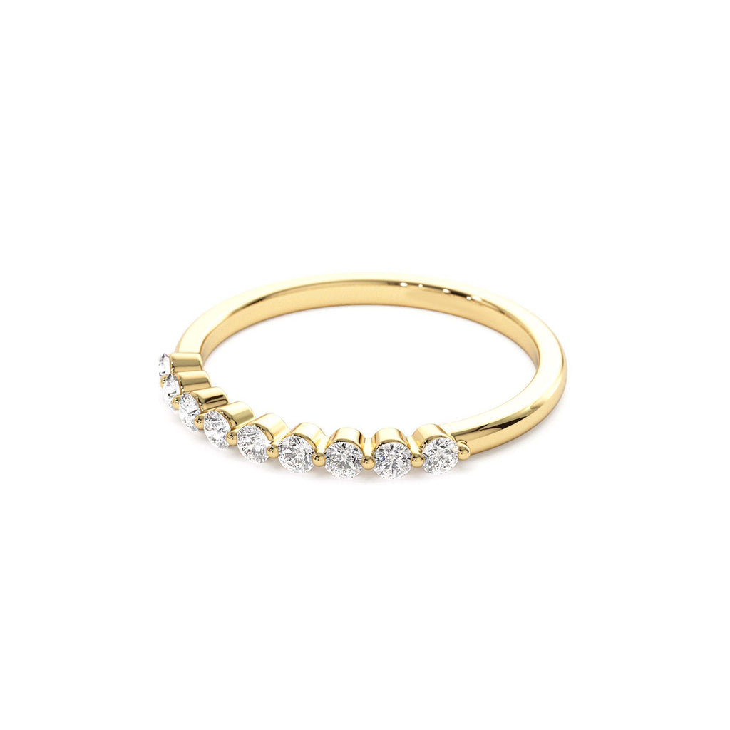 14K Single Shared Prong Diamond Wedding Ring 0.30 CTW - view 4