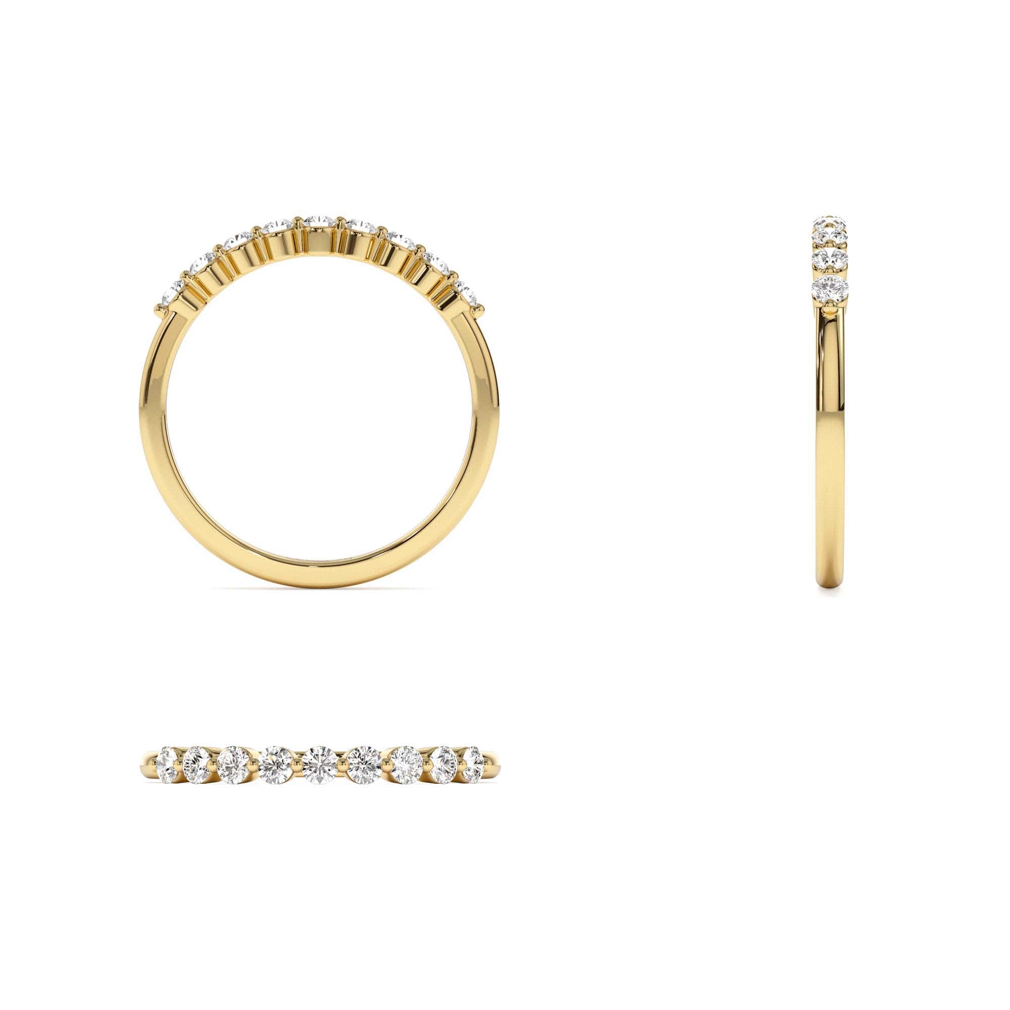 14K Single Shared Prong Diamond Wedding Ring 0.30 CTW - view 5