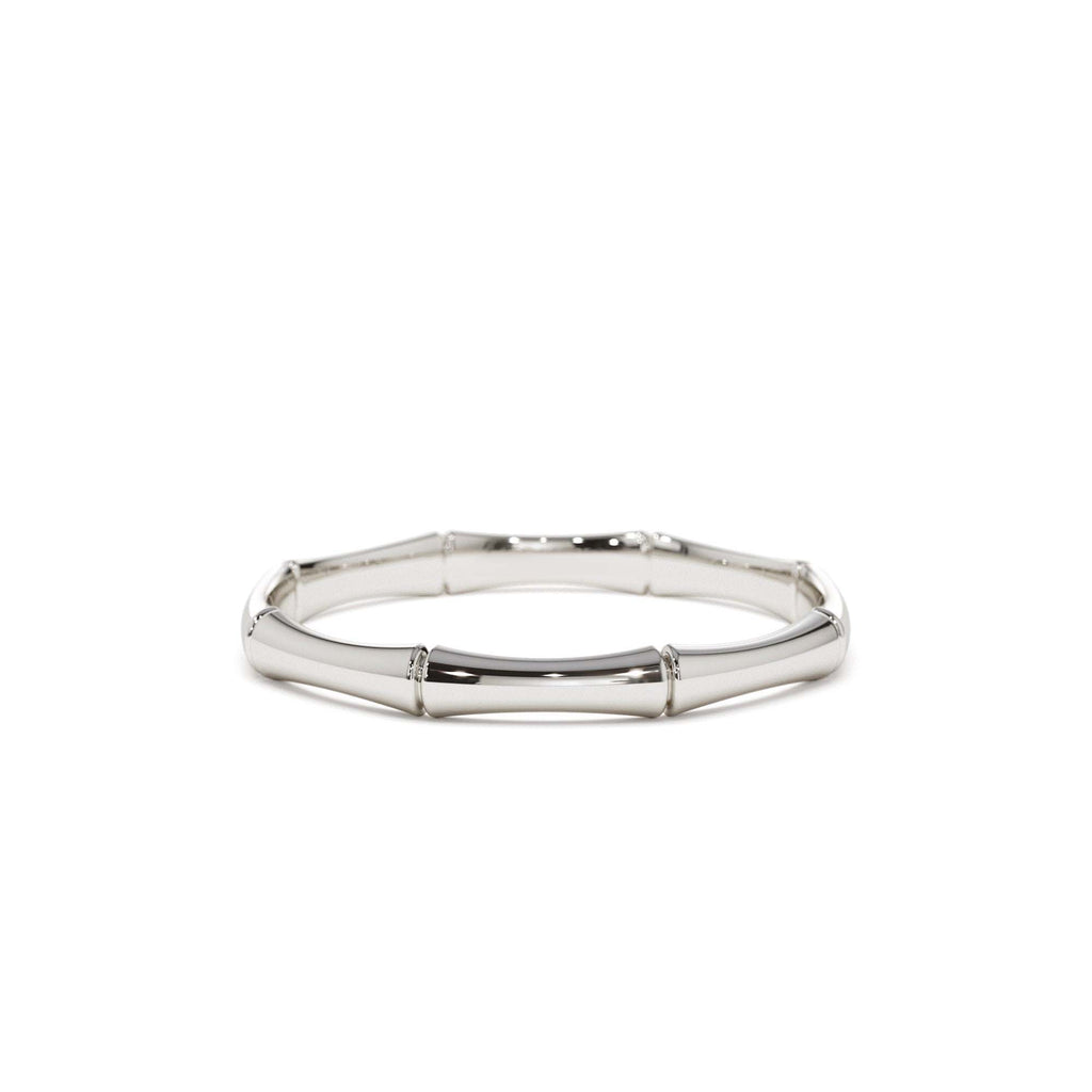 14K Dainty Minimal Bamboo Gold Ring - view 3