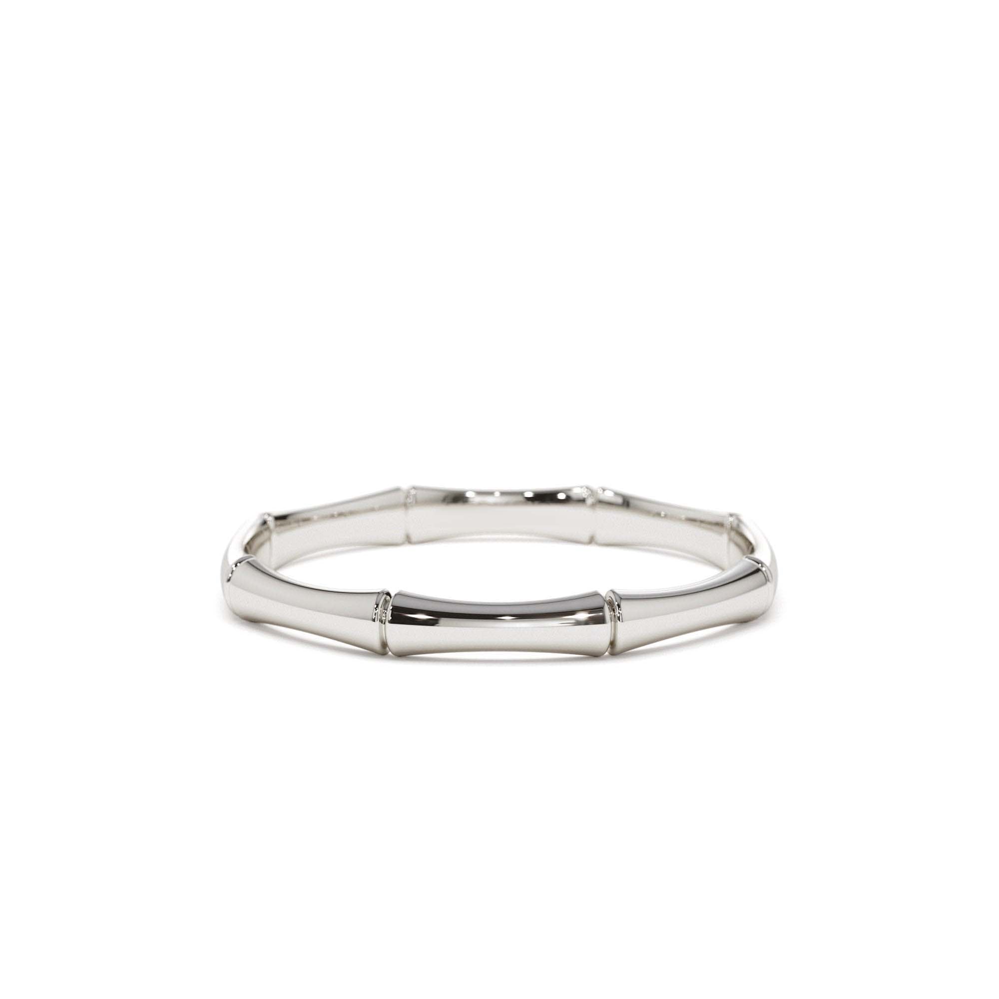 14K Dainty Minimal Bamboo Gold Ring - view 3