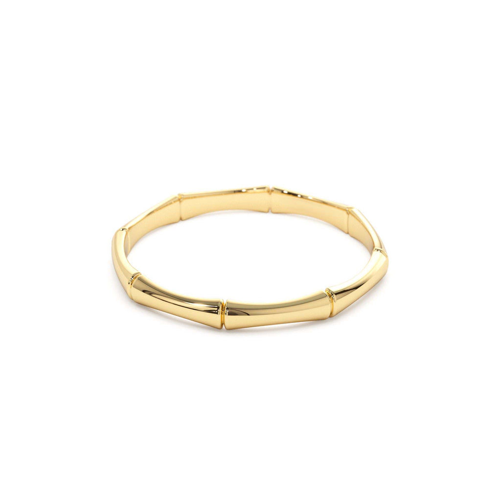 14K Dainty Minimal Bamboo Gold Ring - view 4