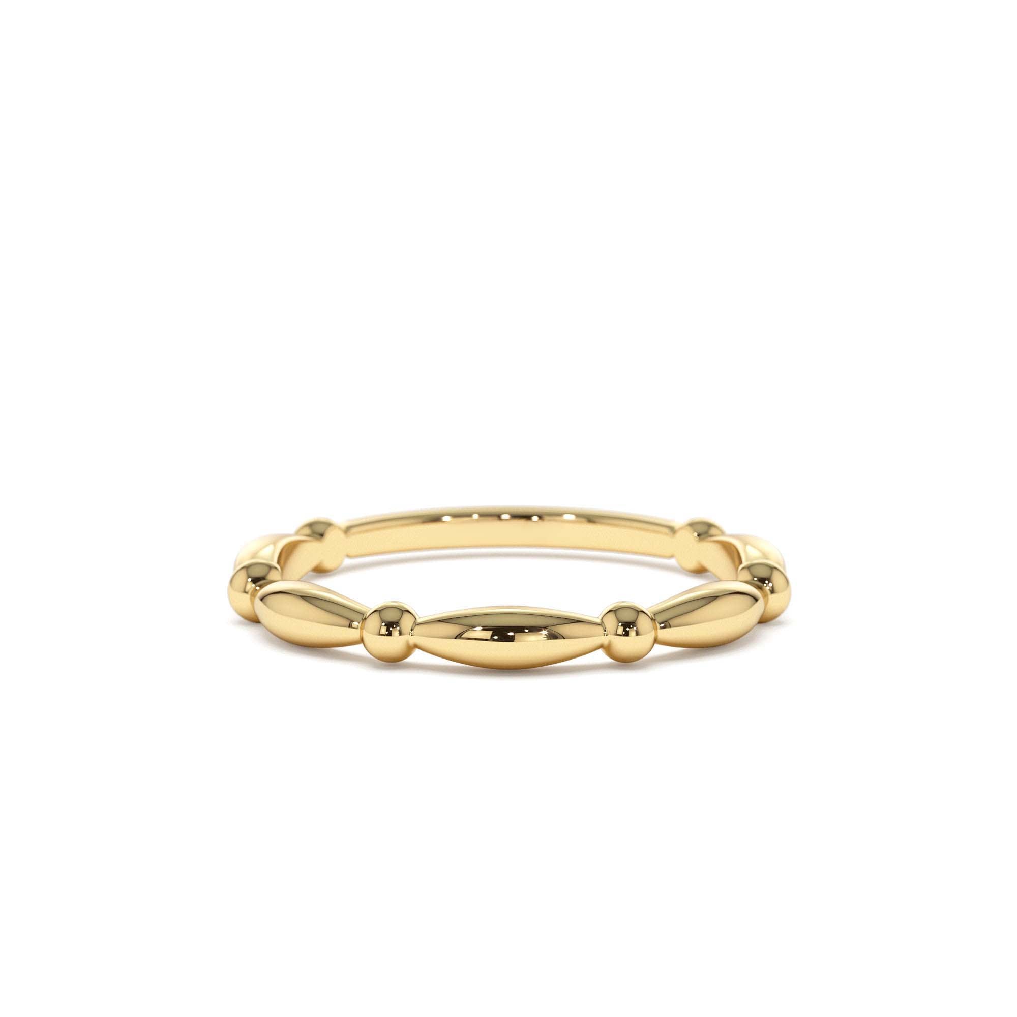 14K Cute Bead Stacking Band by Orlina Fine