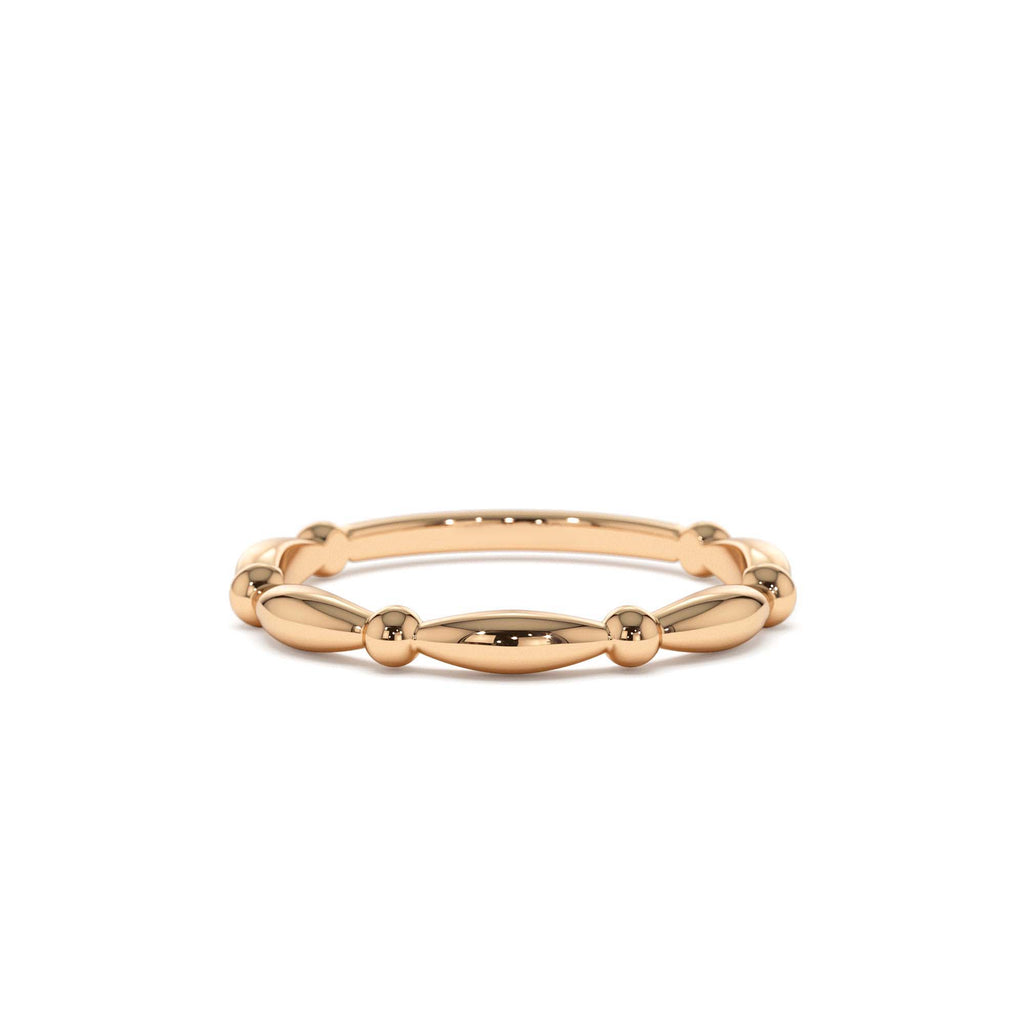 14K Cute Bead Stacking Band - view 2