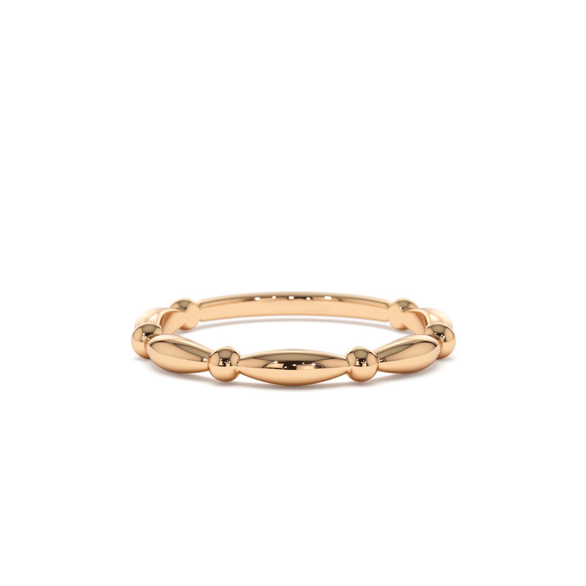 14K Cute Bead Stacking Band - view 2