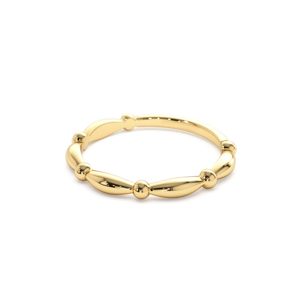 14K Cute Bead Stacking Band - view 4