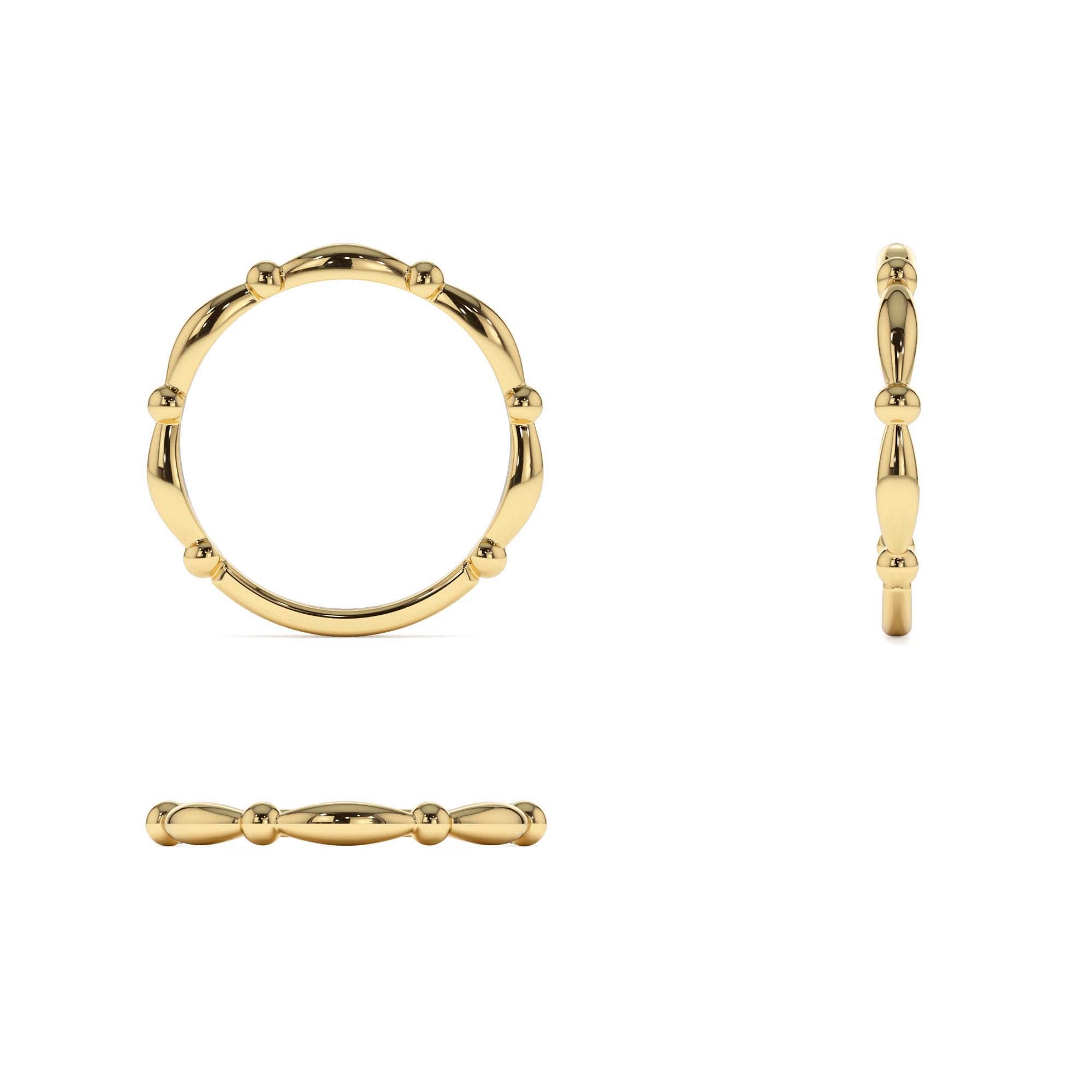 14K Cute Bead Stacking Band - view 5