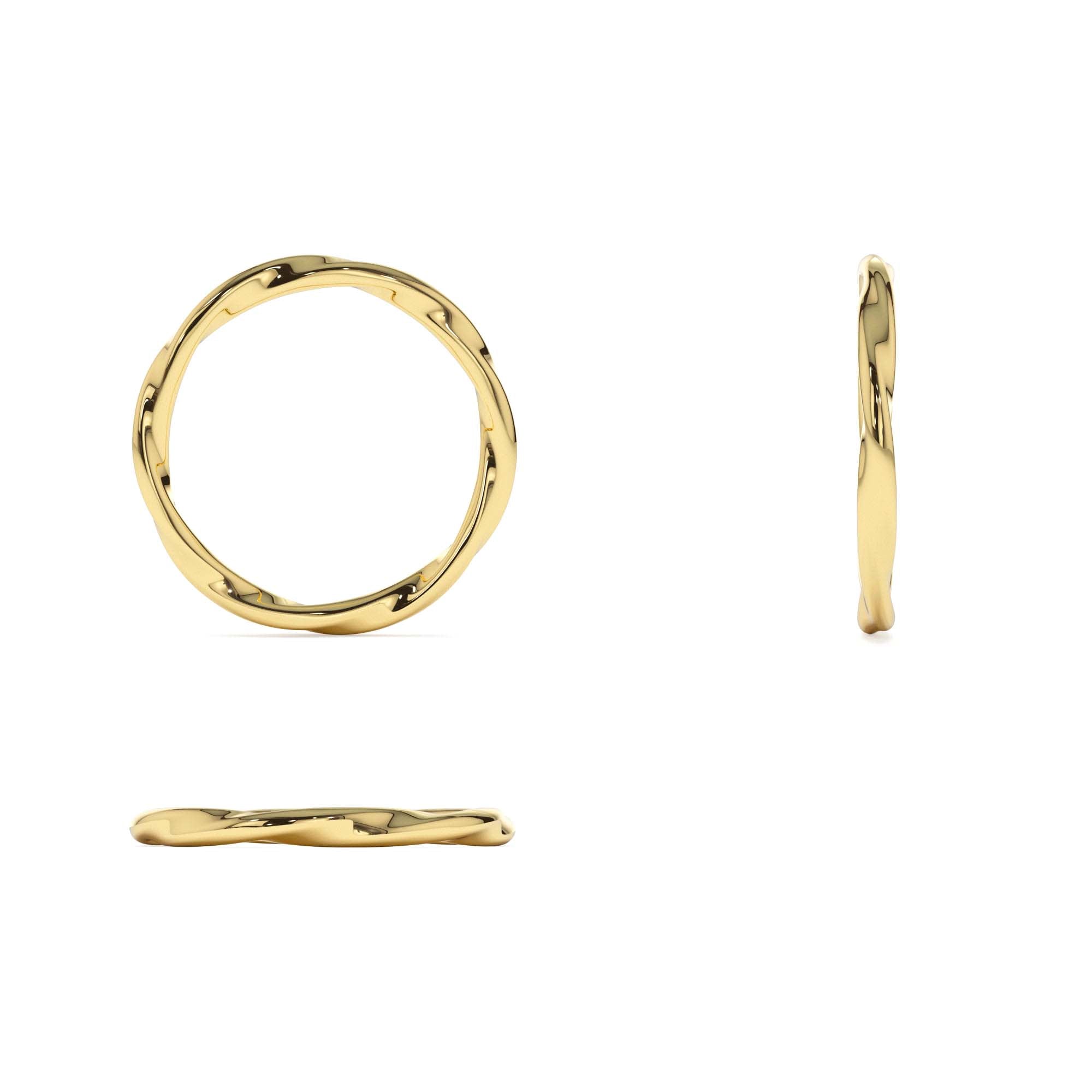 14K Wavy Promise Ring - view 5